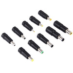 5.5x2.1mm 母轉多種公接口 10 合 1 電源轉接組，適用 IBM / HP / Sony / Toshiba / Lenovo / ASUS / Samsung / DELL 筆記型電腦，10 合 1