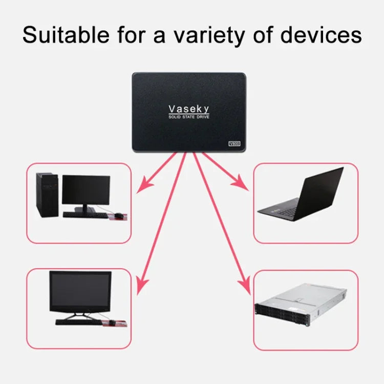 Vaseky V800 350GB 2.5 吋 SATA3 6GB/s 超薄 7mm 固態硬碟 SSD，適用桌上型電腦、筆記型電腦，350GB
