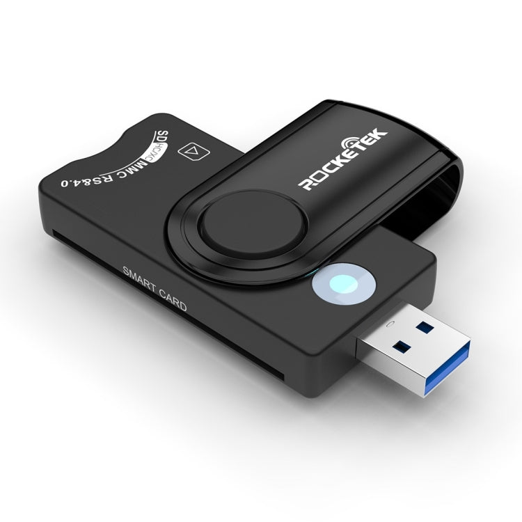 ROCKETEK CR310 USB 2.0 + TF 卡 + SD 卡 + SIM 卡 + 智能卡多功能讀卡器，USB 2.0