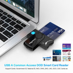 ROCKETEK CR310 USB 2.0 + TF 卡 + SD 卡 + SIM 卡 + 智能卡多功能讀卡器，USB 2.0