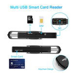 ROCKETEK CR310 USB 2.0 + TF 卡 + SD 卡 + SIM 卡 + 智能卡多功能讀卡器，USB 2.0
