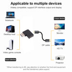 8K DisplayPort 公對母彎頭轉接器，DP 公對 DP 母彎頭