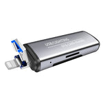 118 2 合 1 USB + 8 Pin 介面 USB 隨身碟 / 記憶卡 OTG 讀卡器，適用 IOS 系統手機 / 電腦
