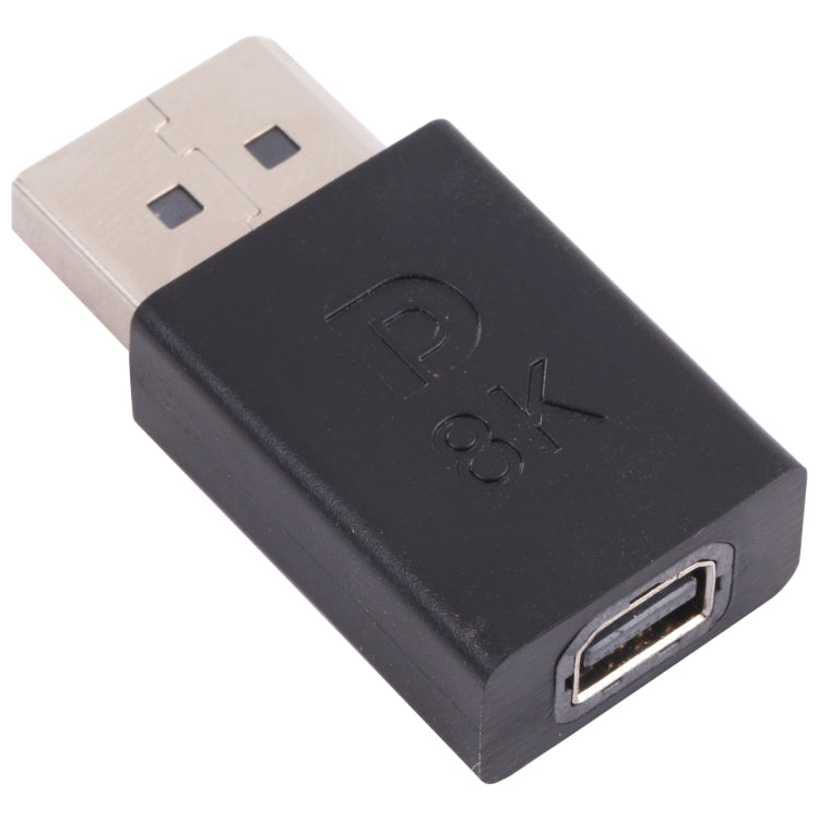 8K DisplayPort 公對 Mini DisplayPort 母直通轉接器，DP 公對 Mini DP 母直通