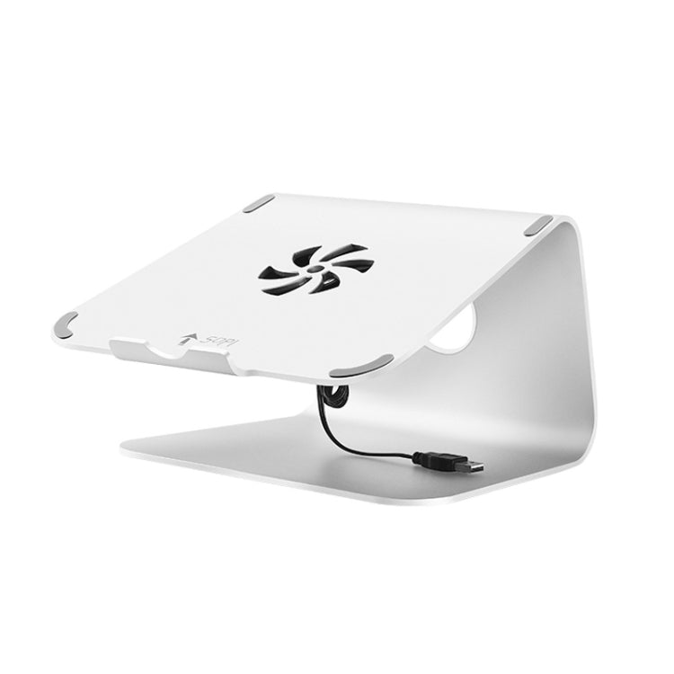 SOPI ZJ-001 經典款鋁製筆記型電腦散熱支架，附冷卻風扇，適用於 Mac Air、Mac Pro、iPad 及其他筆電，經典款附冷卻風扇