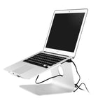 SOPI ZJ-001 經典款鋁製筆記型電腦散熱支架，附冷卻風扇，適用於 Mac Air、Mac Pro、iPad 及其他筆電，經典款附冷卻風扇