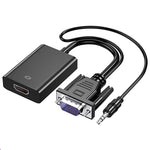 HDCO-VGAM2 1080P VGA公頭轉HDMI母頭轉換器帶3.5mm音頻線，HDCO-VGAM2