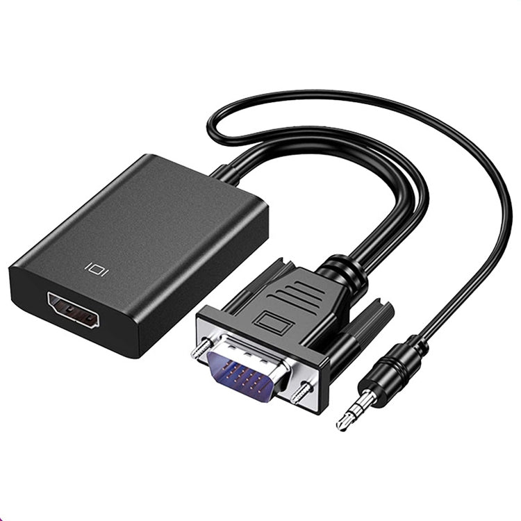 HDCO-VGAM2 1080P VGA公頭轉HDMI母頭轉換器帶3.5mm音頻線，HDCO-VGAM2