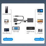 HDCO-VGAM2 1080P VGA公頭轉HDMI母頭轉換器帶3.5mm音頻線，HDCO-VGAM2