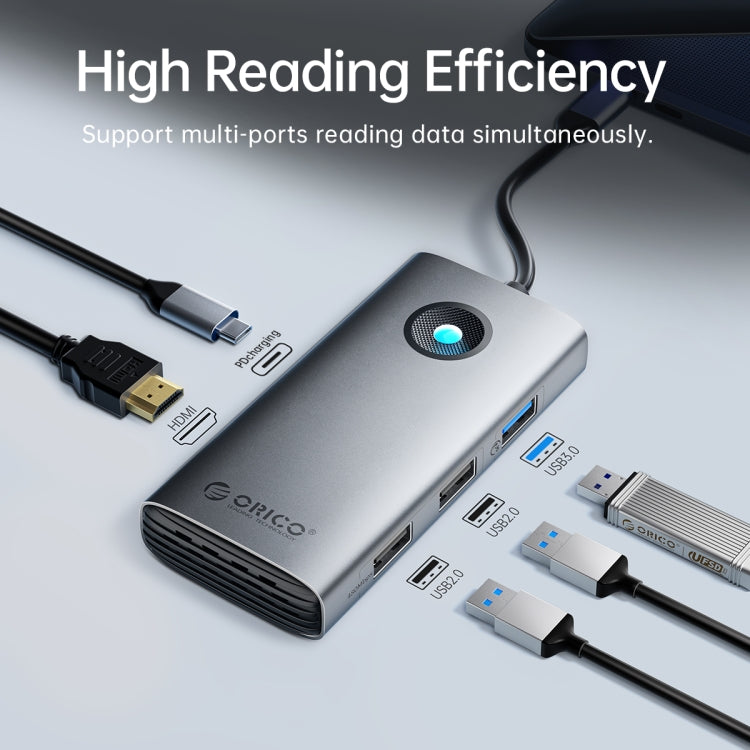 ORICO PW11-5P Type-C / USB-C 5 合 1 5Gbps 多功能擴充基座，PW11-5P