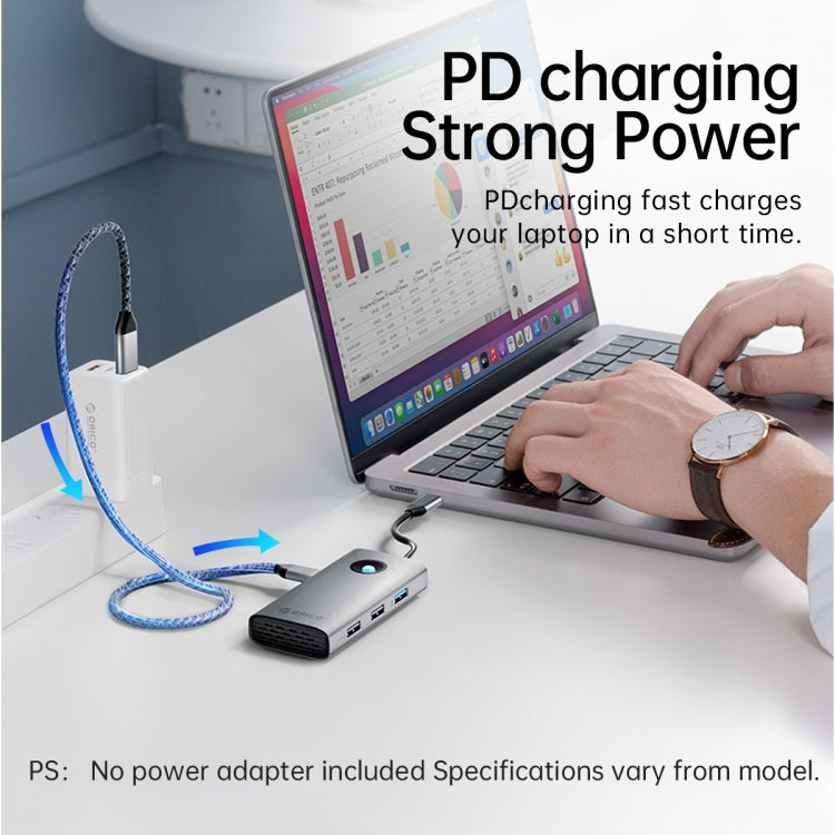 ORICO PW11-5P Type-C / USB-C 5 合 1 5Gbps 多功能擴充基座，PW11-5P