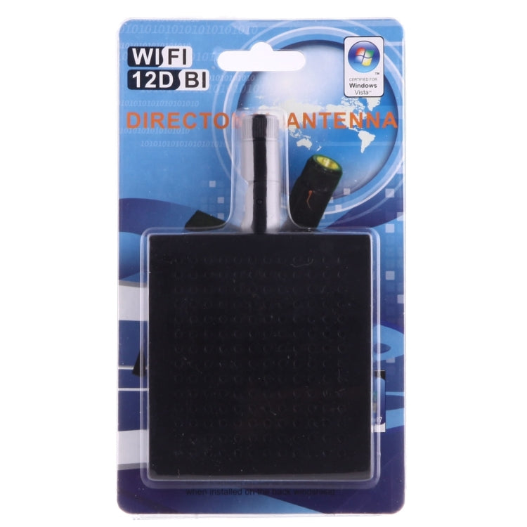 12dBi SMA 公接頭 2.4GHz 面板 WiFi 天線，2.4GHz 黑色