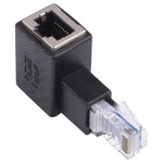 RJ45公對母轉換器 90度延長適配器，適用Cat5 Cat6 LAN乙太網路線，90度右角