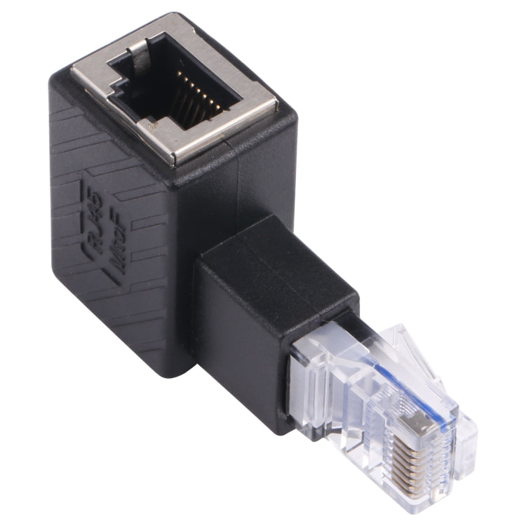 RJ45公對母轉換器 90度延長適配器，適用Cat5 Cat6 LAN乙太網路線，90度右角