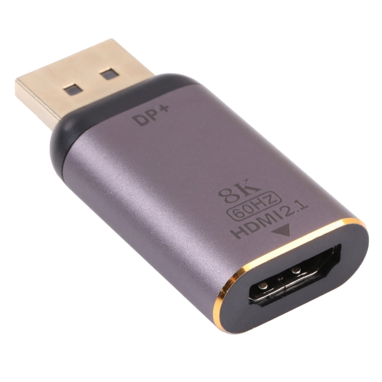 8K 60Hz HDMI 2.1母頭轉DP公頭轉接器，DP公頭