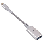 8 Pin 公頭轉 USB 母頭 OTG 攝影機轉接器，兼容 IOS 13 或以上版本