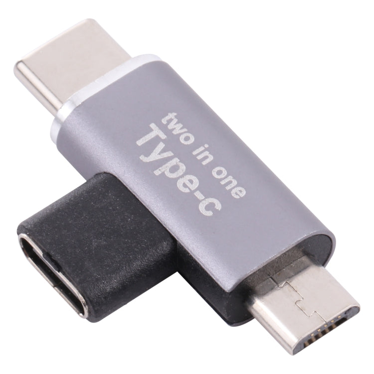 USB-C / Type-C母頭轉USB-C / Type-C公頭+Micro USB公頭轉換器，Type-C母頭轉Type-C+Micro USB公頭