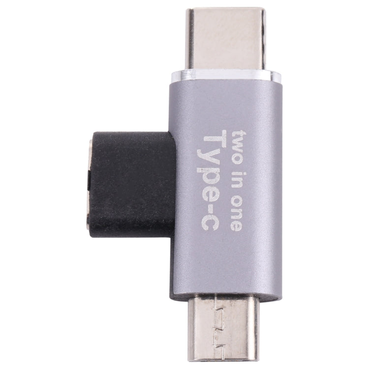 USB-C / Type-C母頭轉USB-C / Type-C公頭+Micro USB公頭轉換器，Type-C母頭轉Type-C+Micro USB公頭
