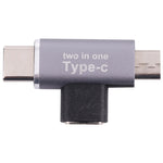 USB-C / Type-C母頭轉USB-C / Type-C公頭+Micro USB公頭轉換器，Type-C母頭轉Type-C+Micro USB公頭