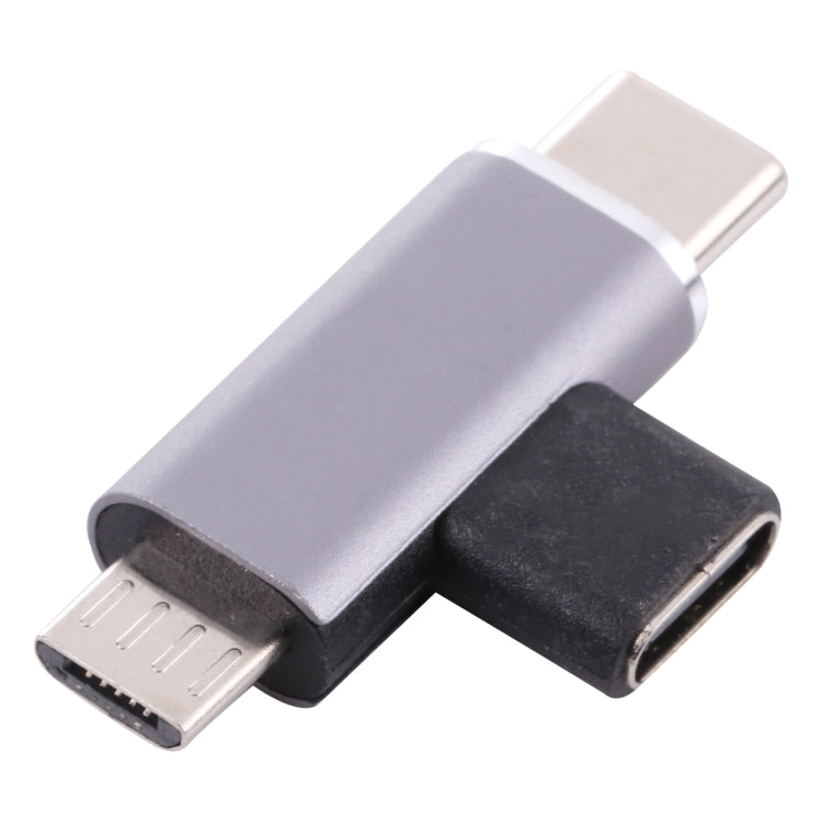 USB-C / Type-C母頭轉USB-C / Type-C公頭+Micro USB公頭轉換器，Type-C母頭轉Type-C+Micro USB公頭
