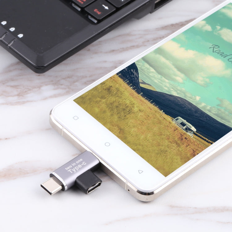 USB-C / Type-C母頭轉USB-C / Type-C公頭+Micro USB公頭轉換器，Type-C母頭轉Type-C+Micro USB公頭