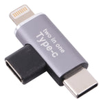 USB-C / Type-C 母頭轉 8 Pin 公頭 + USB-C / Type-C 公頭轉換器，Type-C 母頭轉 8 Pin + Type-C 公頭