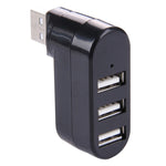 180 度旋轉 USB 頭 3 埠 USB 2.0 便攜式集線器