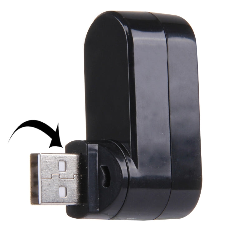 180 度旋轉 USB 頭 3 埠 USB 2.0 便攜式集線器