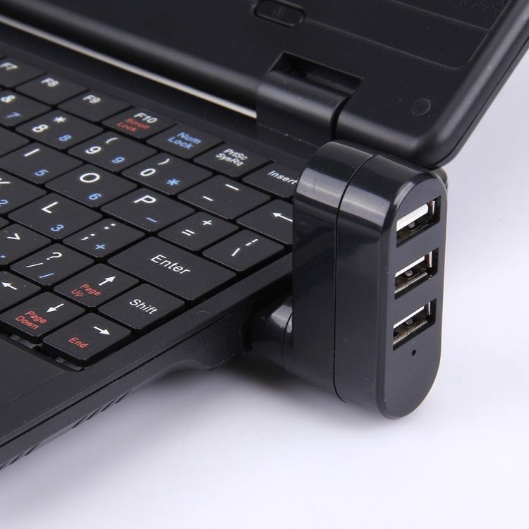 180 度旋轉 USB 頭 3 埠 USB 2.0 便攜式集線器