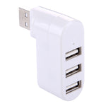 180 度旋轉 USB 頭 3 埠 USB 2.0 便攜式集線器
