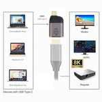 8K 60Hz HDMI 母轉 USB-C / Type-C 公轉接器，HDMI 母轉 Type-C 公