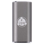 20W 8 Pin 公頭轉 USB-C / Type-C 母頭彎頭充電轉接器，彎頭
