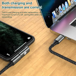 20W 8 Pin 公頭轉 USB-C / Type-C 母頭彎頭充電轉接器，彎頭