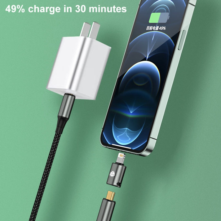 20W 8 Pin 公頭轉 USB-C / Type-C 母頭直頭充電轉接器，直頭
