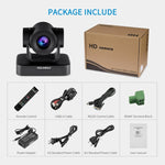 FEELWORLD USB10X 10 倍光學變焦 1080P USB PTZ 視訊會議攝影機，歐規及美規插頭，USB10X
