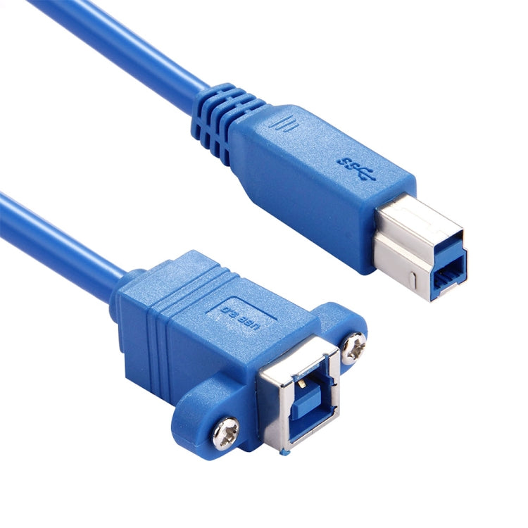 50cm USB 3.0 B 母轉 B 公連接器轉接線，適用印表機／掃描器，BF 轉 BM，長度：50cm
