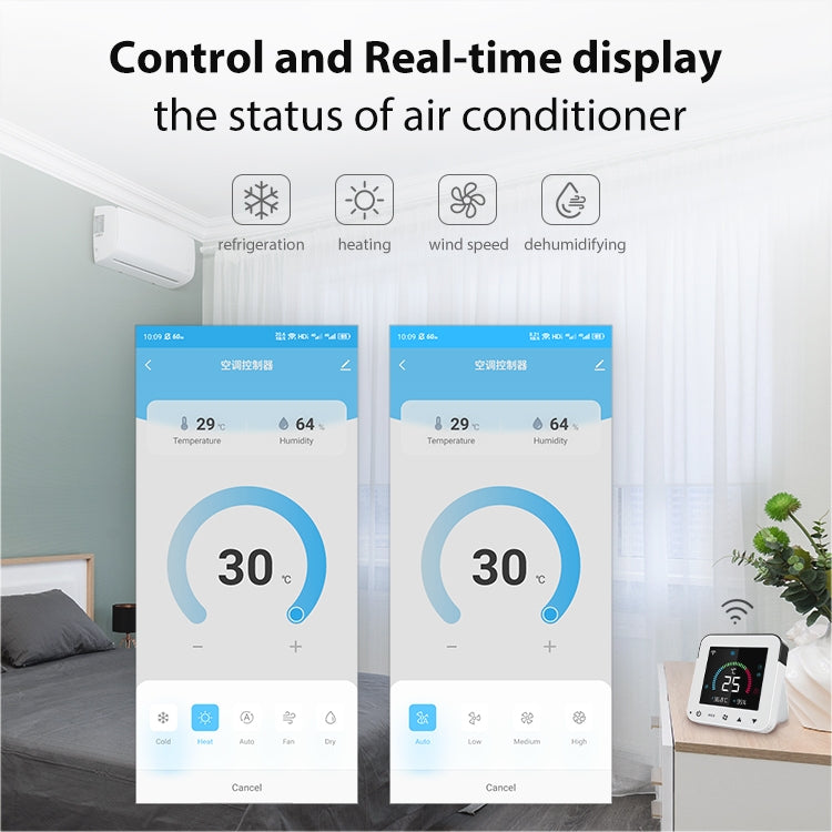 NEO NAS-RT01W WiFi 智能彩屏紅外線空調控制器恆溫器