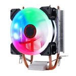 W-X3 3 針 9cm 雙銅管靜音 LED CPU 散熱風扇