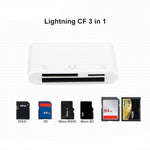 NK-1011 3 合 1 CF 卡 / TF 卡 / SD 卡讀卡器，適用 8 Pin 裝置，NK-1011