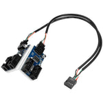 Rocketek HC427 9 針 USB2.0 集線器轉接板 一分四分線器電路板，一分四