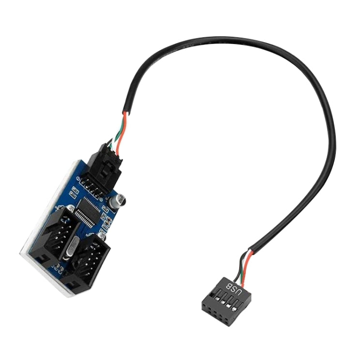 Rocketek HC427 9 針 USB2.0 集線器轉接器一分二分接電路板，一分二