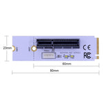 NGFF M.2 Key M 轉 PCI-E 1X / 4X / 8X / 16X 顯示卡挖礦擴充槽轉接卡，附 LED 與 4 針電源線，VER003 含 4 針電源線
