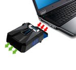 Ice Troll 5 COOLCOLD 便攜式筆記型電腦散熱風扇，風速可調，高效能筆電風扇冷卻器控制器，USB 5V（黑色）、USB 5V（白色）