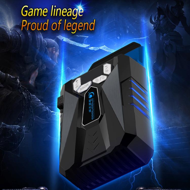 Ice Troll 5 COOLCOLD 便攜式筆記型電腦散熱風扇，風速可調，高效能筆電風扇冷卻器控制器，AC 220V（黑色）