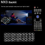 MX3-L 白色背光版 2.4GHz 空中滑鼠無線鍵盤遙控器，白色背光版