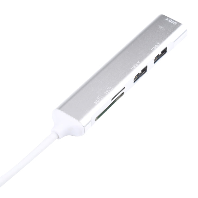 5 合 1 USB-C / Type-C 3.1 轉 SD / TF 卡槽 + 3 個 USB 3.0 埠多功能擴充基座 HUB，USB-C / Type-C 3.1