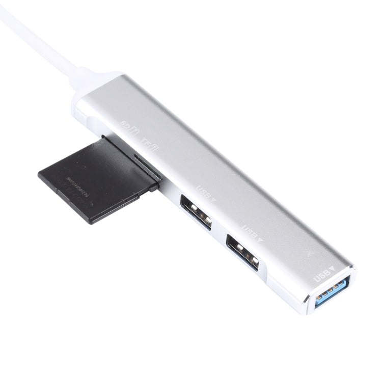 5 合 1 USB-C / Type-C 3.1 轉 SD / TF 卡槽 + 3 個 USB 3.0 埠多功能擴充基座 HUB，USB-C / Type-C 3.1