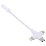 雙 8 Pin+USB-C/Type-C 公頭轉 3.5mm 母頭數位音訊轉接線