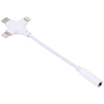 雙 8 Pin+USB-C/Type-C 公頭轉 3.5mm 母頭數位音訊轉接線