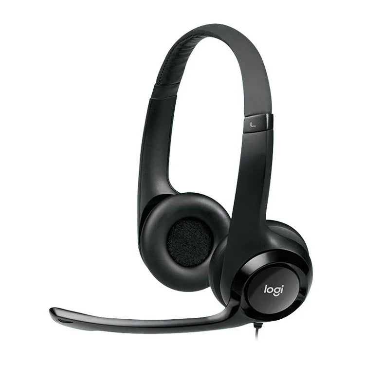 Logitech H390 USB 有線耳機，立體聲耳機，帶降噪麥克風